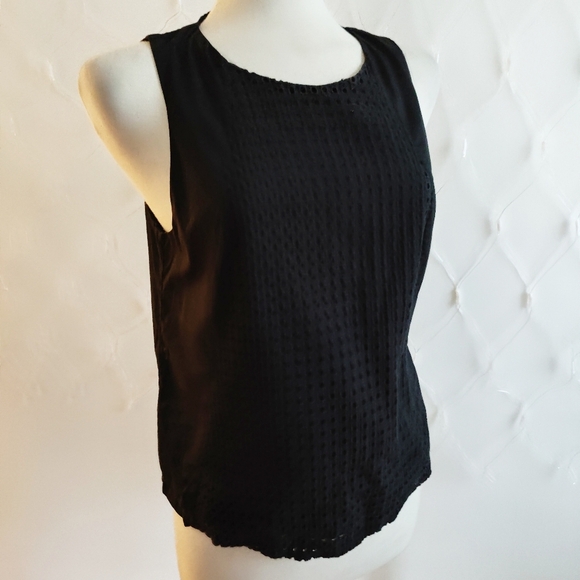 Theory Shift Top / Zip Up Back / Hollow / Black / Fits Medium - Picture 1 of 5